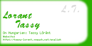 lorant tassy business card