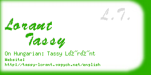 lorant tassy business card